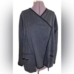 Matthildur Icelandic Side Button Boxy Cardigan Size S Asymmetrical Striped Boho